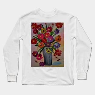 abstract flowers Loved how this painting turned put simple but still beautiful Long Sleeve T-Shirt